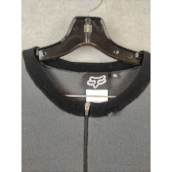 Fox Racing Womens Sweater Extra Large Gray Spellout 100% Merino Wool Base Flaw - Picture 2 of 14